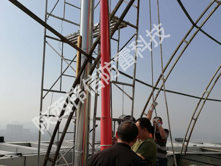 21米高強(qiáng)度玻璃鋼避雷針，氣象雷達(dá)站專用避雷針，防側(cè)擊絕緣接閃器產(chǎn)品展示二